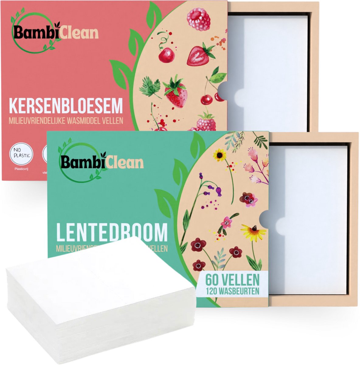 Goedkoopste BambiClean Wasstrips Voordeelverpakking - 240 wasbeurten - Milieuvriendelijke Wasmiddeldoekjes - Wasmiddel Strips Proefpakket