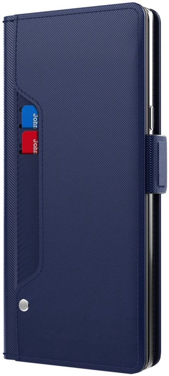 Hoesje met Kaarthouder en Spiegel Blauw Geschikt voor Samsung Galaxy A52 / A52S