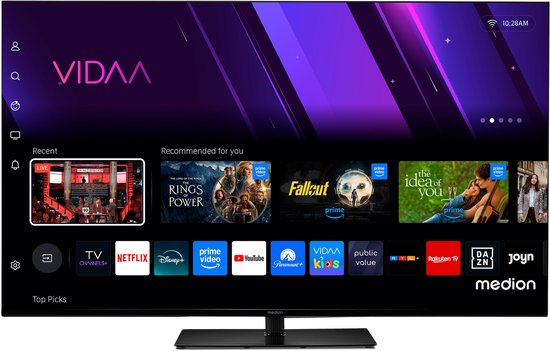 MEDION 107 cm (43 inch) TV (Smart-TV, Dolby Vision HDR, VIDAA Store, Netflix, Prime Video, Disney+, DAZN, Paramount+, HbbTV, PVR, Bluetooth), MD