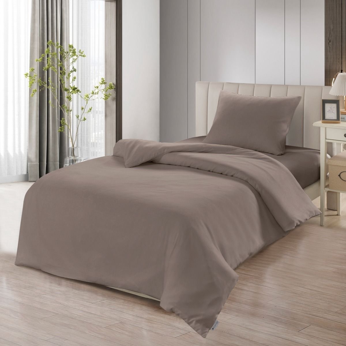 Lavella Sade Dekbedovertrek Set 4-delig - Bruin - 200x220cm