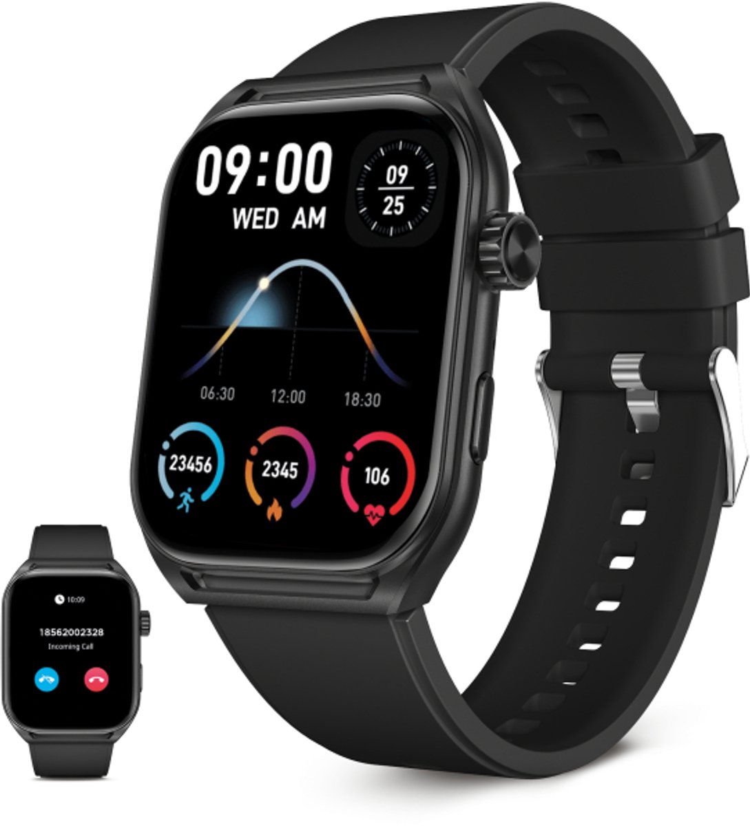 KSIX - Geschikt voor - Urban - Geschikt voor - Move - Geschikt voor - Smartwatch - Geschikt voor - zwart