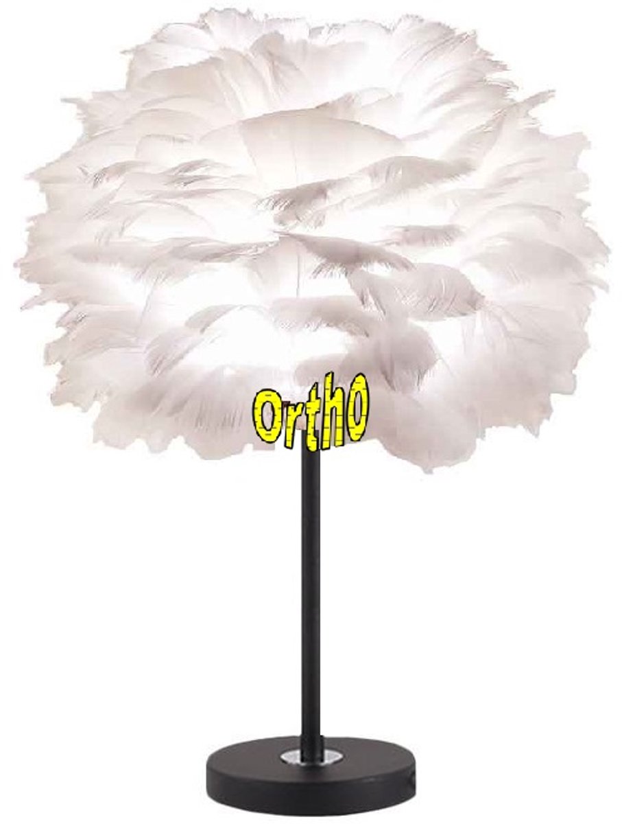 Ortho® - Verenlamp - Tafel lamp 40cm - Nachtlamp - ø 25cm - Ronde Staande Voet - R/Kl/Wit/Zwart