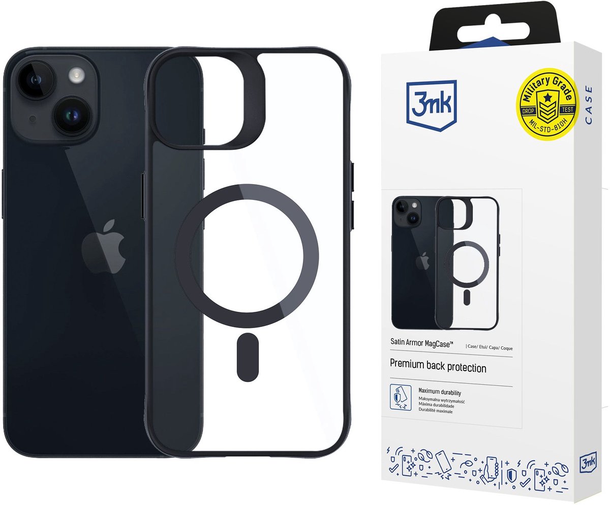 Hoesje voor Apple iPhone 13/14 - 3mk Satin Armor MagCase