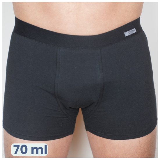 Donyna -70 ml - 3 Pack Incontinentie Onderbroek Heren - Wasbaar - Zwart - Maat L - Ideaal voor Lichte Incontinentie & Dagelijks Gebruik