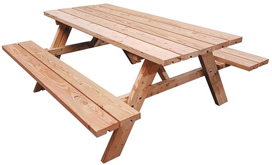 Beste Prijsshop.nl - Picknicktafel Deluxe Vuren 180 - Extra dik hout - 6 persoons - Geïmpregneerd - Vuren - 180cm lange picknicktafel | Tuintafel |