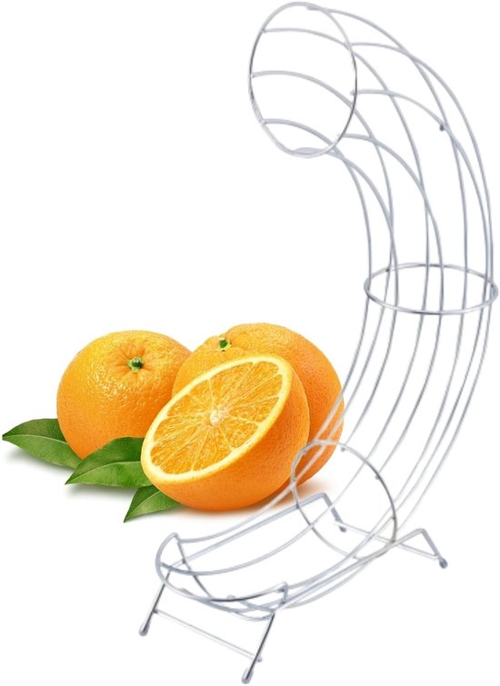 Foto: Novaliv 1x oranje houder oranje dispenser 9x44x32cm gemaakt van verchroomd staal stijlvol en robuust perfect alternatief voor fruitschaal fruitdispenser fruitschaal sinaasappelhouder appelhouder fruitmand