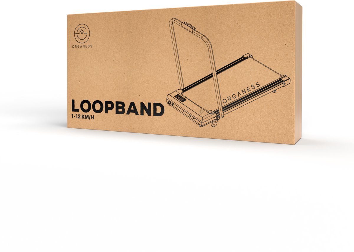 Organess Loopband 1-12km/u – Walking Pad – Loopband Inklapbaar – Wandelband – Met Hellingfunctie – Incl. Tablethouder en Afstandsbediening