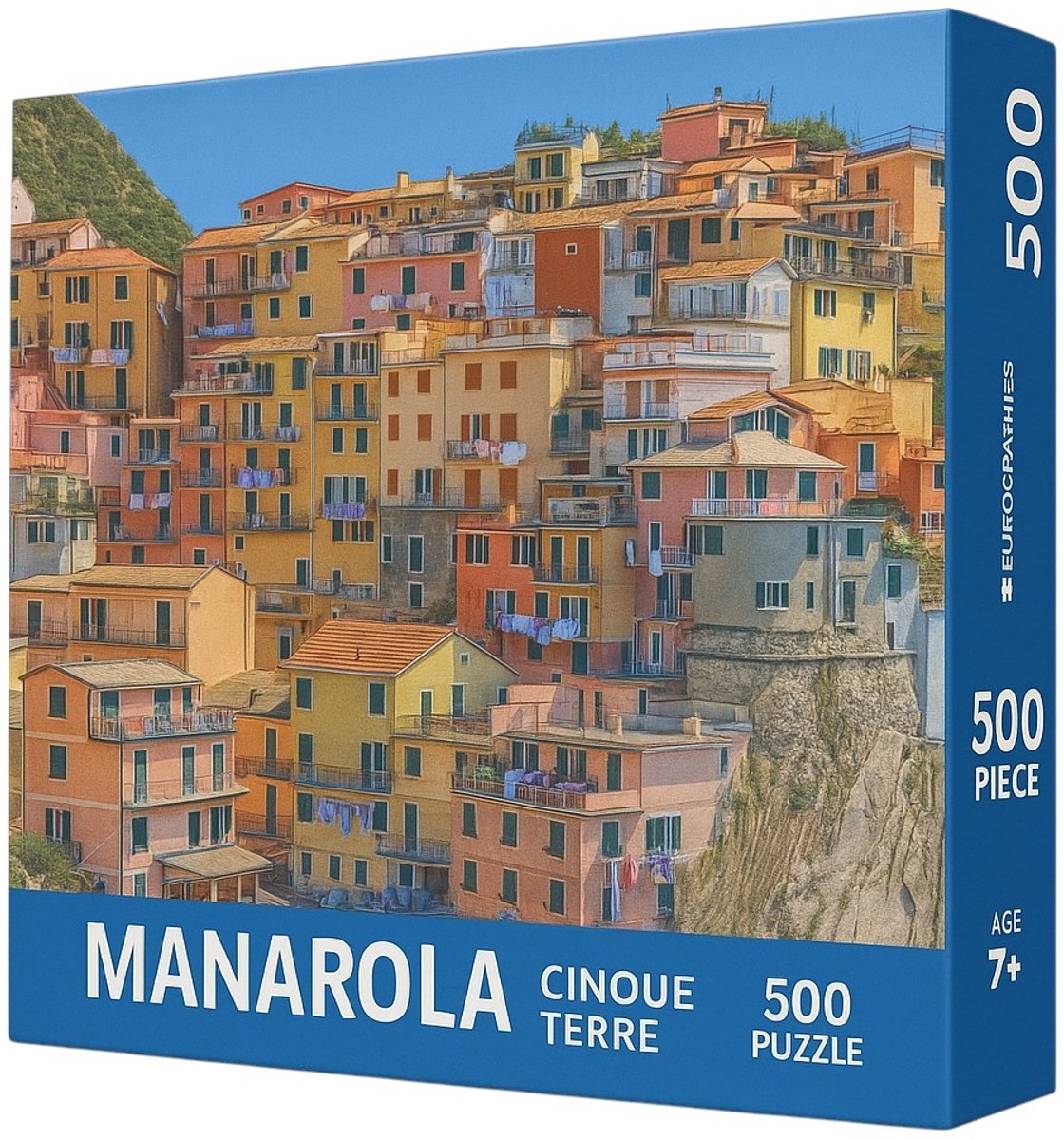 Manarola Cinque Terre Legpuzzel – 500 Stukjes – Kleurrijk Italiaans Dorp – Voor Volwassenen en Kinderen vanaf 7 jaar