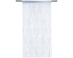 Vliegengordijn Deurgordijn - Glittereffect - Anti-insect - Voor raam & deur - Decoratief met franjes - Voor interieurgebruik - Zilver - 100x200cm - 1 stuk