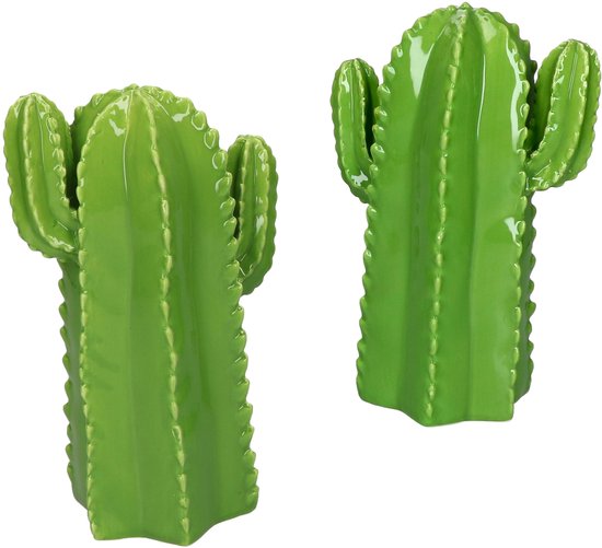 Set de 2 cactus décoratifs Cereus vert clair 16 cm - Ritzenhoff 259162
