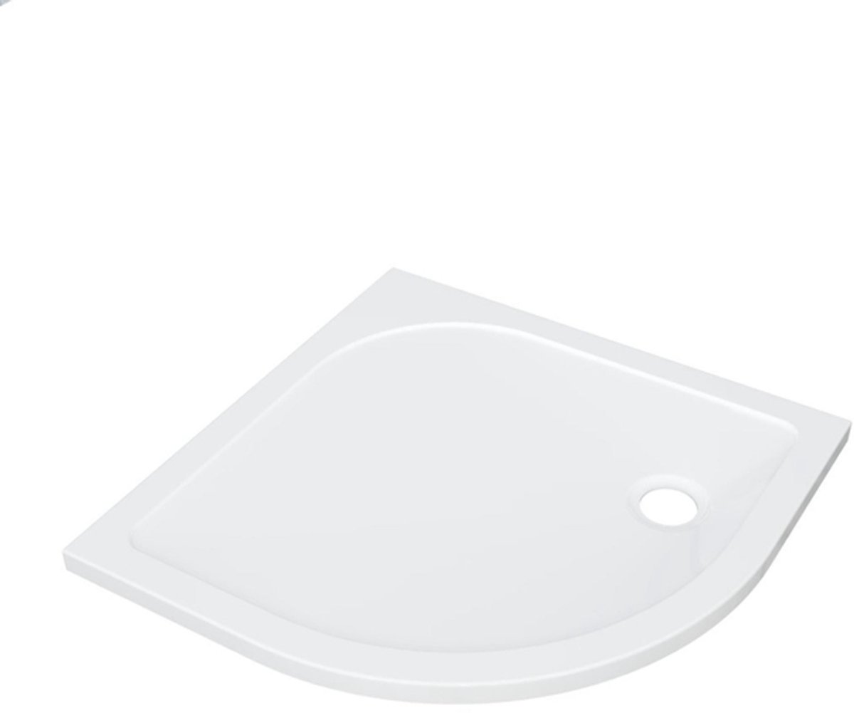 FugaFlow Efficiente Anta Douchebak - 90x90x4cm - kwartrond - acryl - glans wit