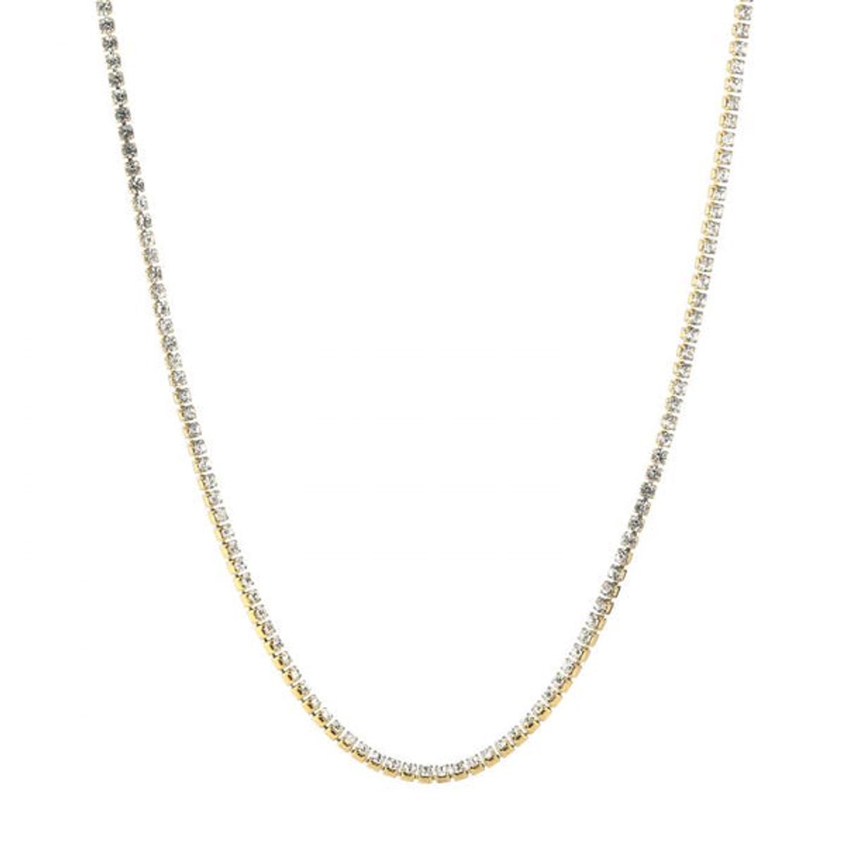 Bijoutheek Ketting Witte Stenen