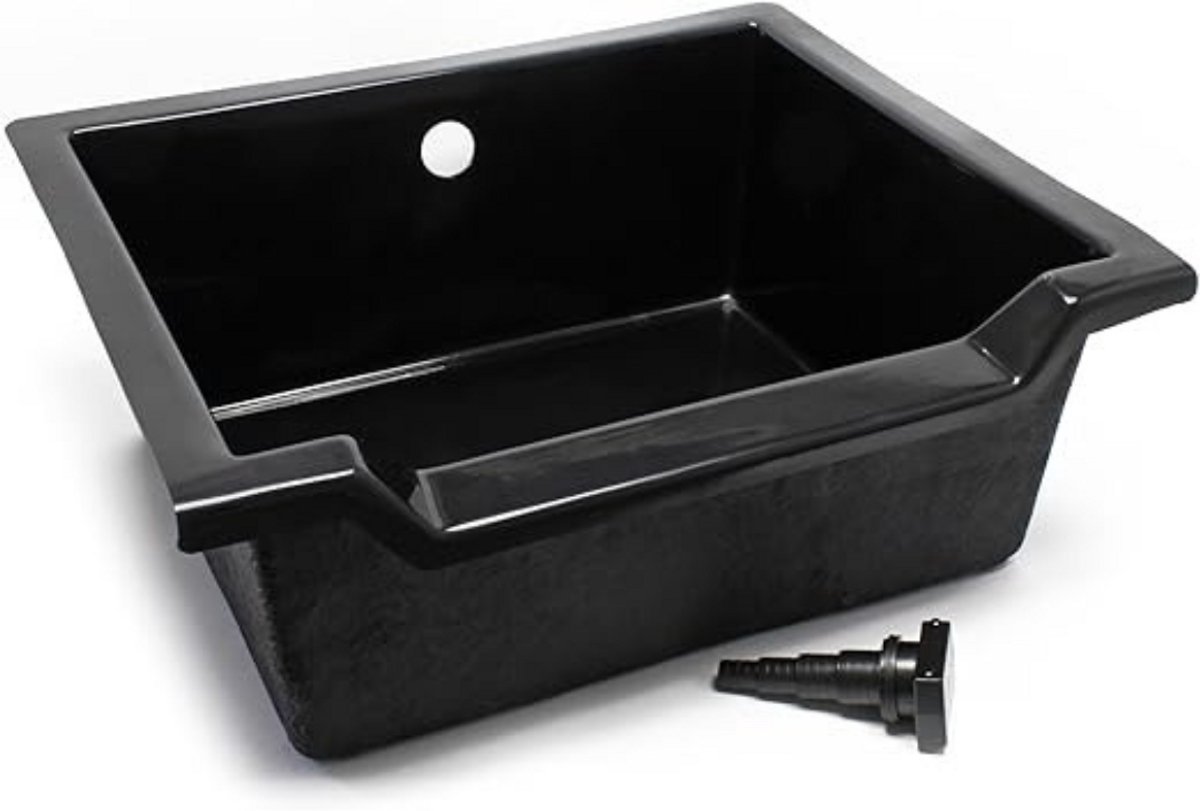 Thuys – Vijverbak – Voorgevormde Vijver – Vijverbakken – 79 x 49 x 32 cm – Zwart
