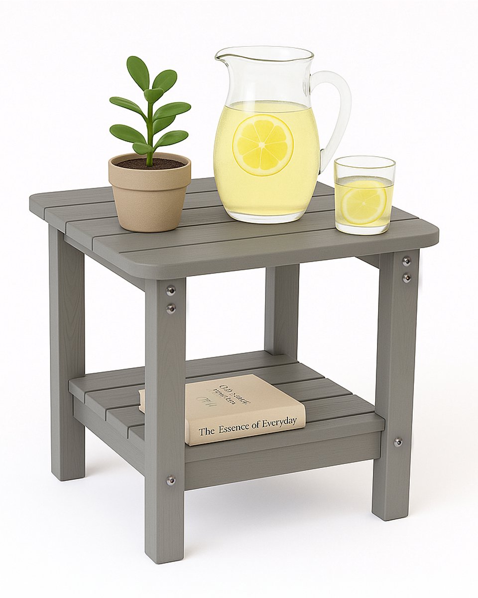 Adirondack Bijzettafel – Grijs – Houtlook – Geschikt voor Arizona Stoel