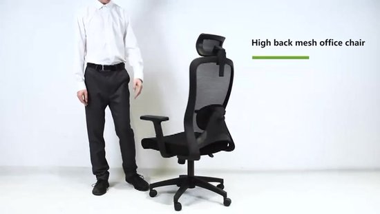 Feel Furniture Ergonomische Bureaustoel - Met Comfortabele Mesh Rugleuning En Hoofdsteun