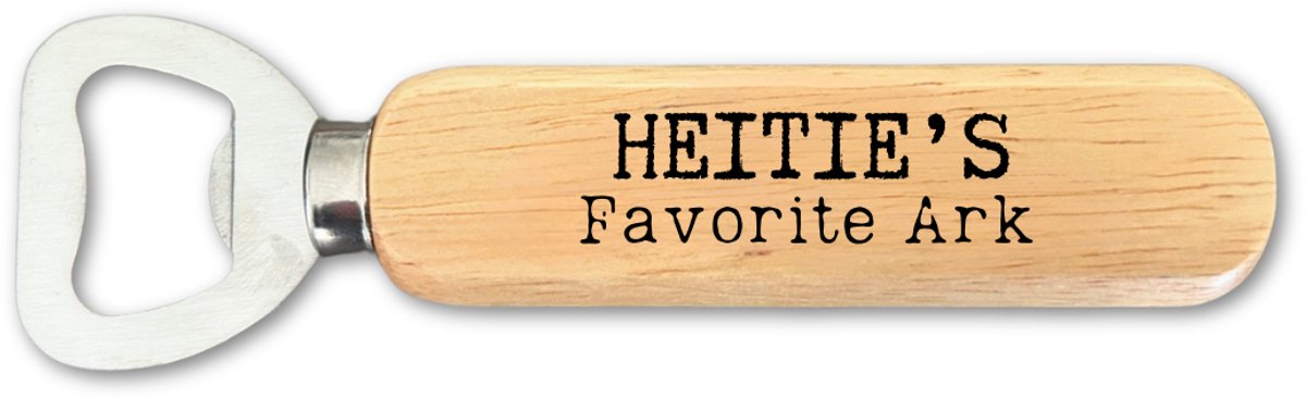 Houten Bieropener "Heitie's Favorite Ark" - Fries - Frysk - Duurzaam Cadeau voor Vaderdag - JMWOODS - Handvat - Gepersonaliseerd- Uniek Kado voor Vader