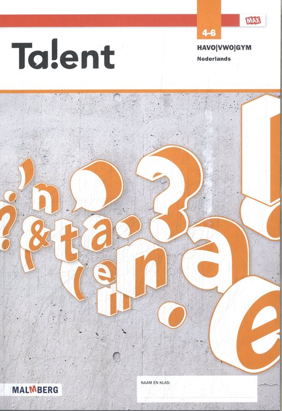 Talent havo/vwo/gymnasium 4-6 - cover