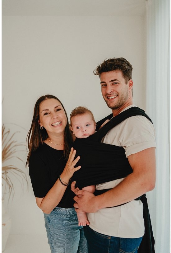 Babylonia Tricot Slen Organic Draagdoek Baby - 500 cm - Black van Babylonia — afbeelding 2