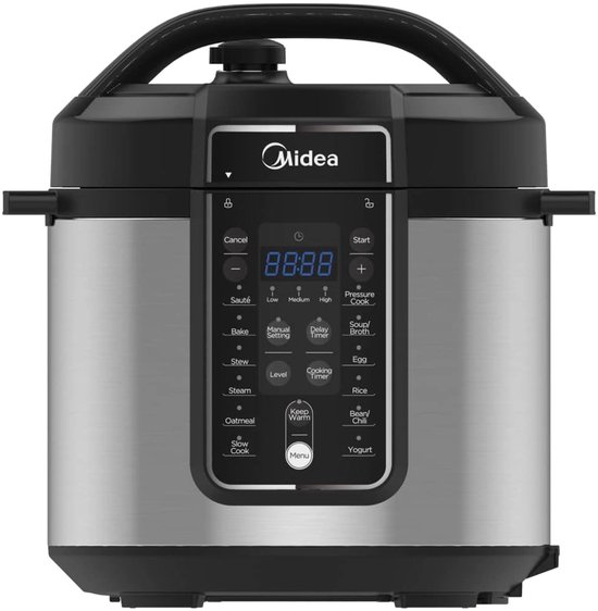 Midea Snelkookpan - Pressure Cooker MY-CS6062WP - 10 vooraf ingestelde progromma' s - 45 tot 140 graden - Vaatwasserbestendig - 5,5 tot 6 L