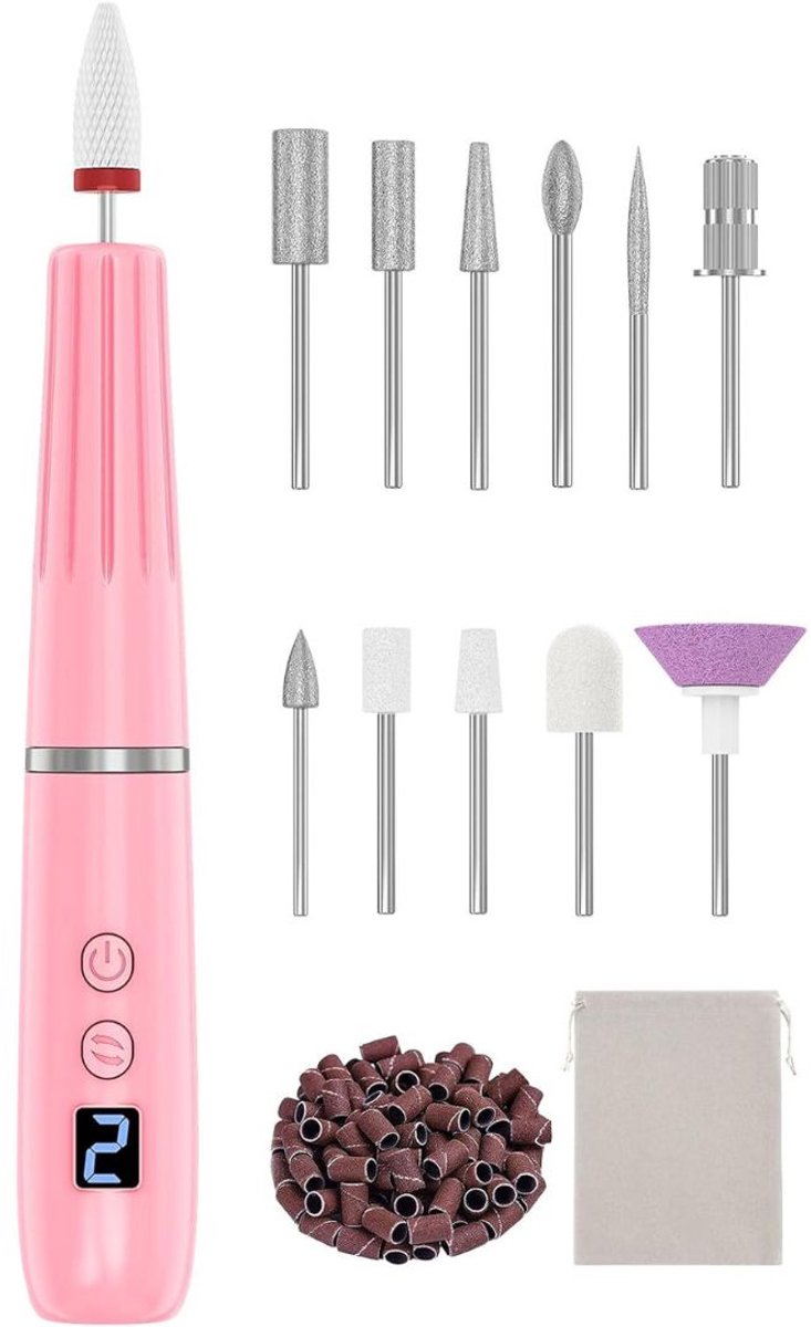 Nagelfrees Bitjes - Pedicureset Electrisch - Manicure Set - Roze