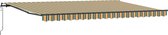 vidaXL - Automatische - Inklapbare - Luifel - Groen - en - Geel - 500x300 - cm