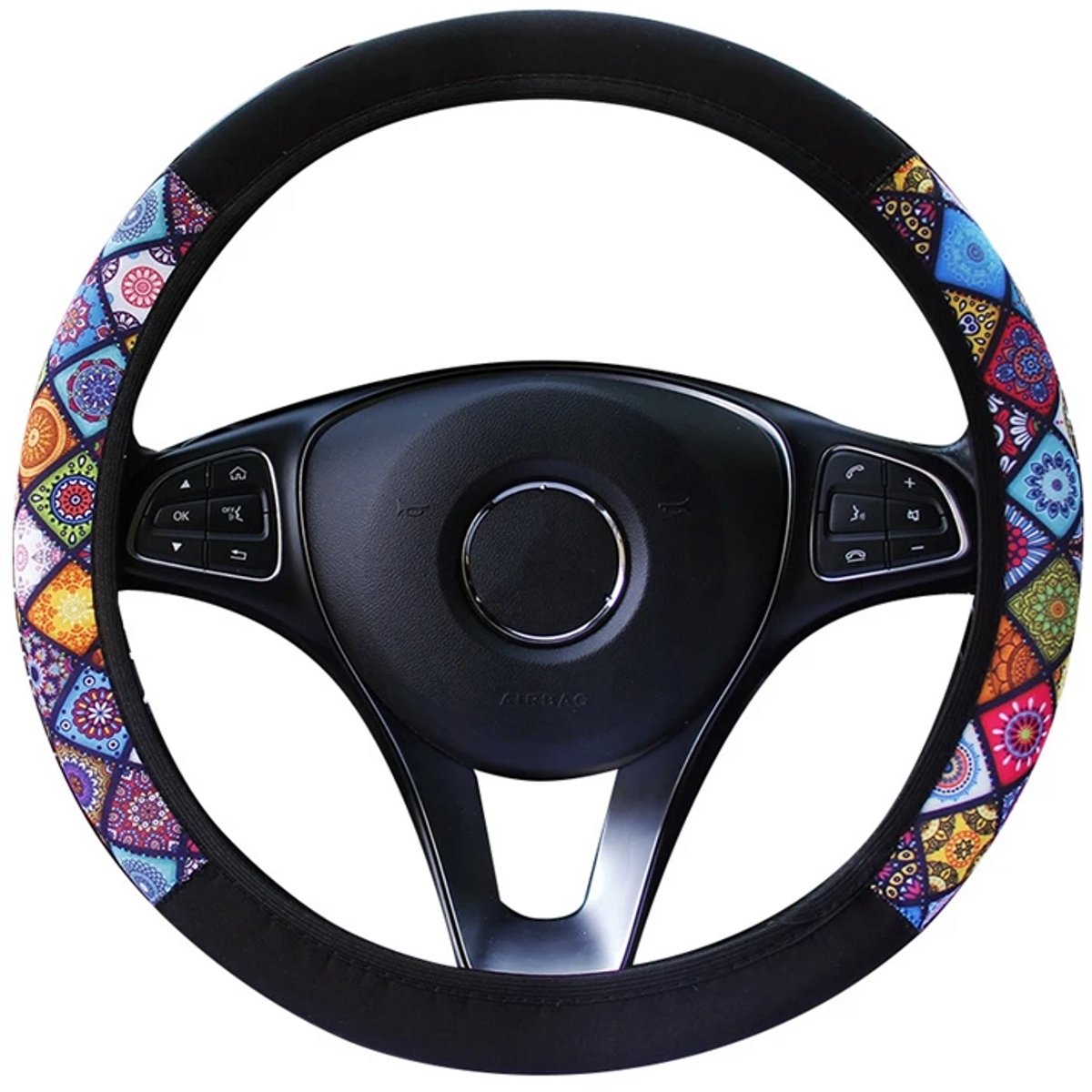 Stuurhoes Auto Universeel - Mandala Design - Kasey Products – foto 4