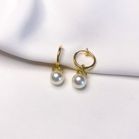 The One - Couleur or - boucles d'oreilles clip femme - boucles d'oreilles clip - bague - perle - pierre - mariée - mariage - mariée - boucles d'oreilles clip - boucles d'oreilles clip - boucles d'oreilles sans piercing