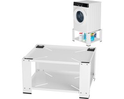 Wasmachine verhoger 60,6x60,6x40 cm - Wasmachine opbouwmeubel - Wasmachine sokkel - Wasmachine Kast Max 150kg - Wit