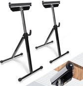 2Pcs Rolbok Inklapbare - 68-108cm Rolbok - Tot 60 kg - Verstelbare Rolbok -Zwart