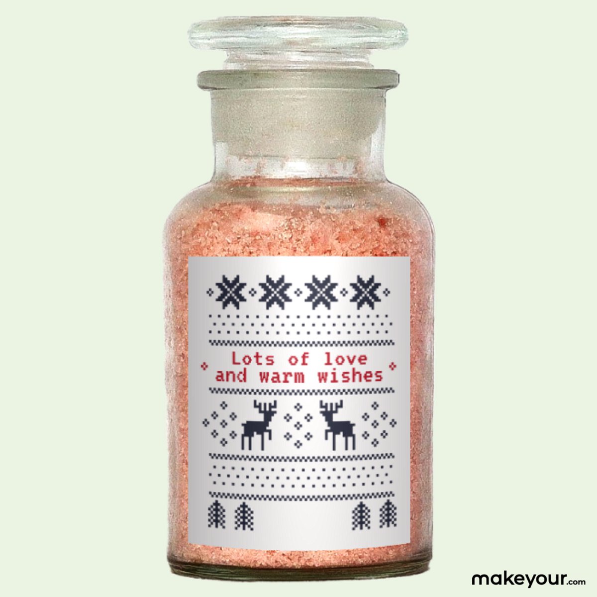 Goedkoopste Badzout met Etiket Warm wishes - Origineel Kerst Cadeau - makeyour.com - Premium Badzout - makeyour.com