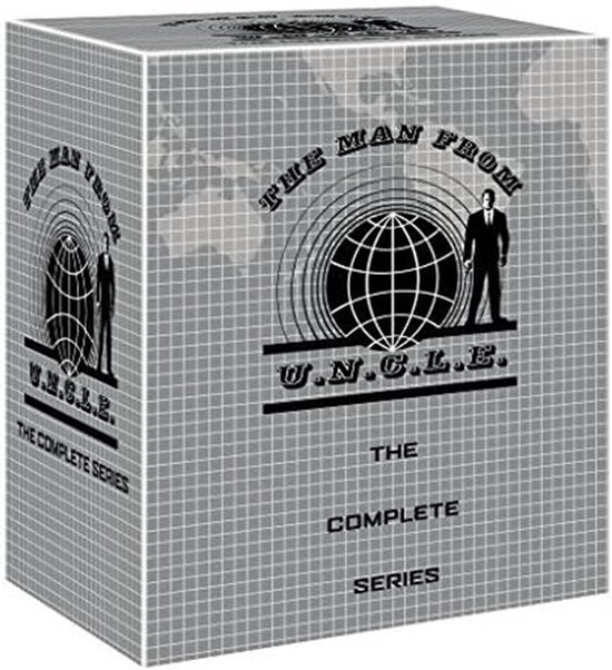 Grijze box met rasterpatroon van The Man from U.N.C.L.E. Complete Series.