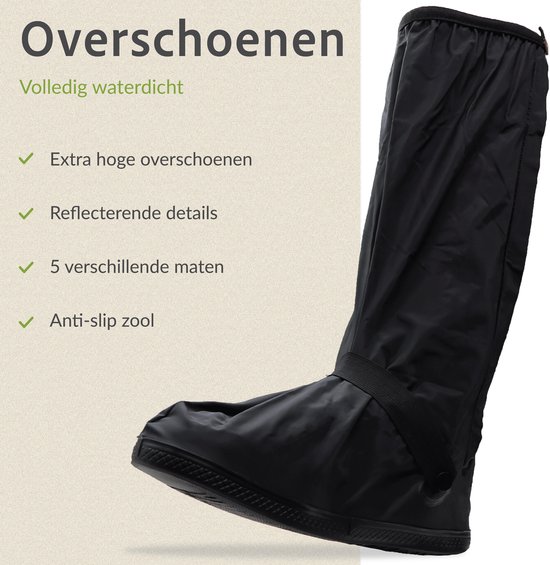 Solai Waterdichte Overschoenen - Antislip Regenhoes voor Fiets & Scooter - Regenschoenen Maat 39,5-41 — afbeelding 2