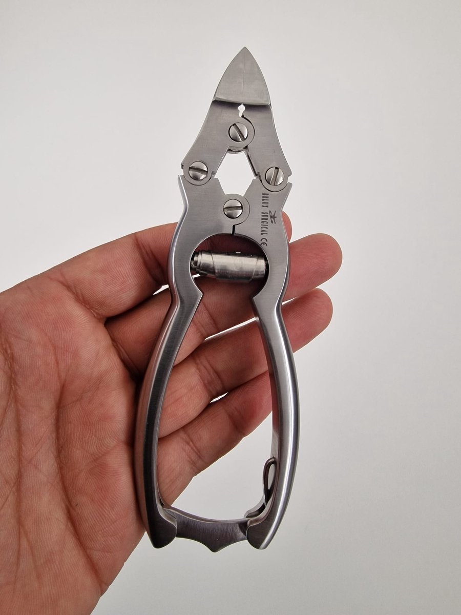 Goedkoopste Belux Surgical Instruments/Heavy Duty Podologie Manicure Pedicure Teennagels Nagelknipper voor dikke ingegroeide nagels Nagelknipper Gebogen Nageltang 14cm RVS