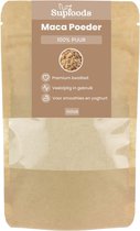 Maca Poeder 100% Puur - 100g - Premium 4 Soorten Maca Mix (Rood, Paars, Geel en Zwarte Maca) - Voor Smoothies, Yoghurt & Bakken