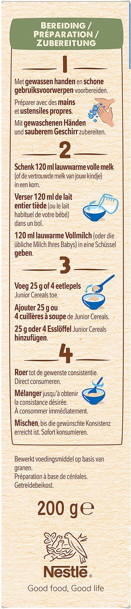 Nestlé Junior Cereals Multifruit 15+ maanden - Peuterpap - 9x200g van NeS — afbeelding 4