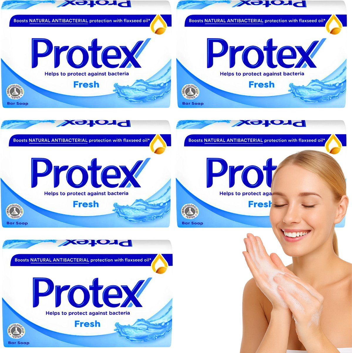 Goedkoopste Protex Handzeep Fresh - 5 Stuks - Antibacteriele Zeep - Voor Hand en Lichaam - Zeep Blok - Zeepbar - Soapbar