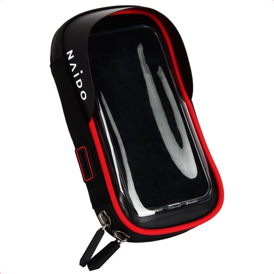 Naido® Support de téléphone pour vélo étanche - Rotation à 360 degrés - Support de téléphone portable pour vélo - Support de téléphone pour vélo - Fietshouder - Zwart