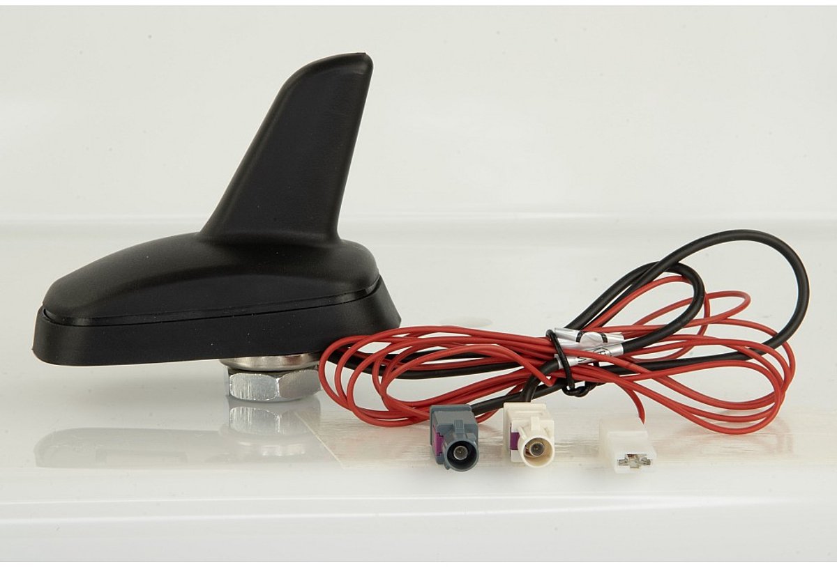 Shark dakantenne AM/FM & DAB+ (mat zwart) 2x fakra male
