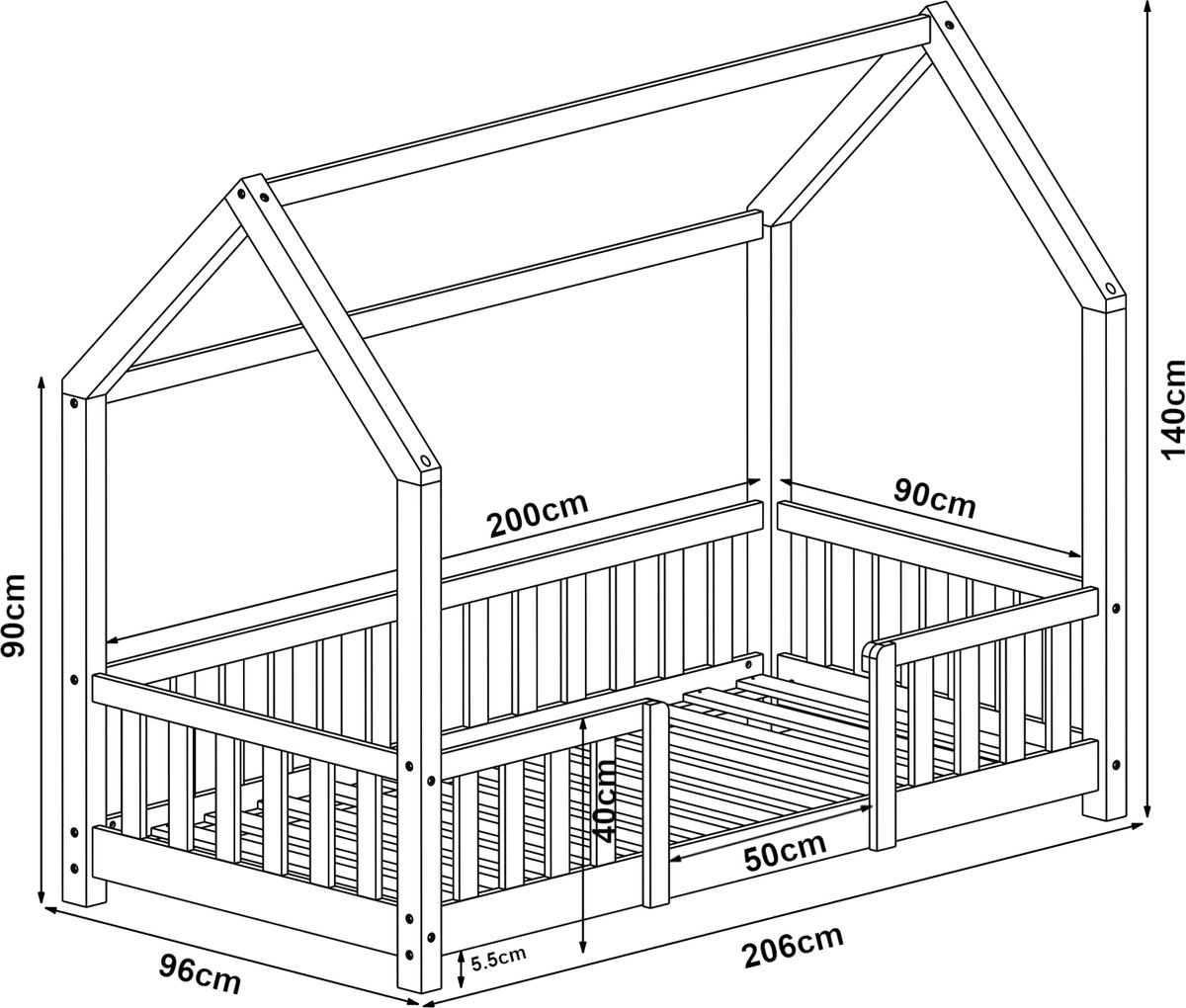 Kinderbed Kinderbed Sisimiut Kinderbed - afbeelding 3