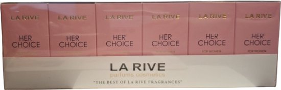 La Rive Her Choice parfum voordeelverpakking van 6 stuks x 30 ml