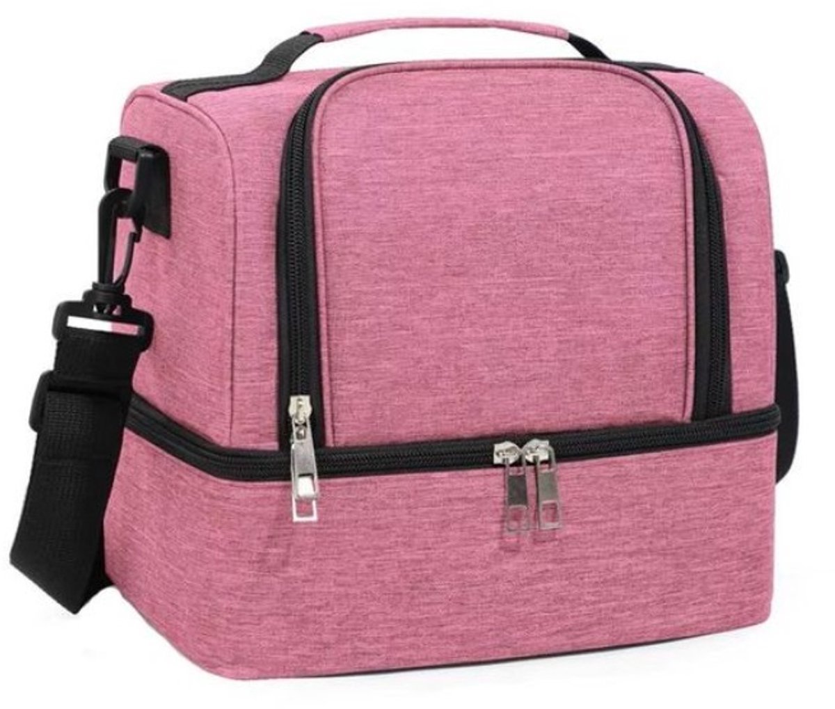 Koeltas - Lunchtas - Roze - Geïsoleerde lunchtas - Waterdicht - draagbare Thermo tas - Thermo -Geïsoleerde Koeltas - 14 liter-