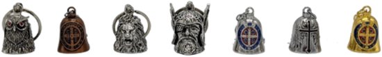 Grand X - Bell Guardian - Dieu Viking - Argent - Gremlin Bell - Porte-clés - Porte-clés Moto - Cloche Porte-Bonheur Moto - Pendentif Sac - Foi