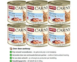 Animonda Carny Kip + Zalm Adult 6 x 200 gram ( katten natvoer )