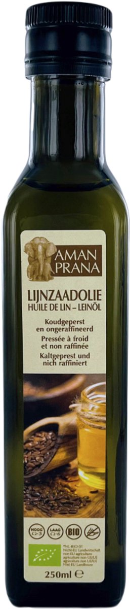 Goedkoopste Aman Prana Lijnzaadolie 250ML