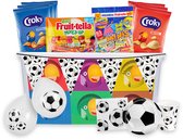 Voetbal partybox communie / verjaardag / feest - chips, snoep & feestartikelen - 2375g