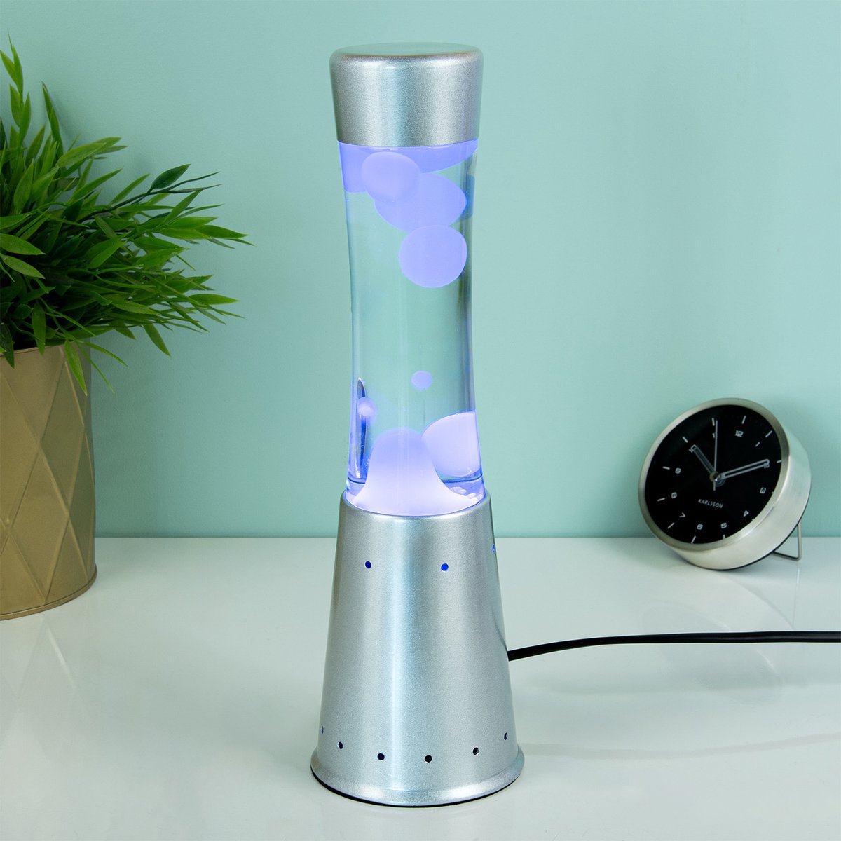 Led lavalamp - Zilver van Fisura