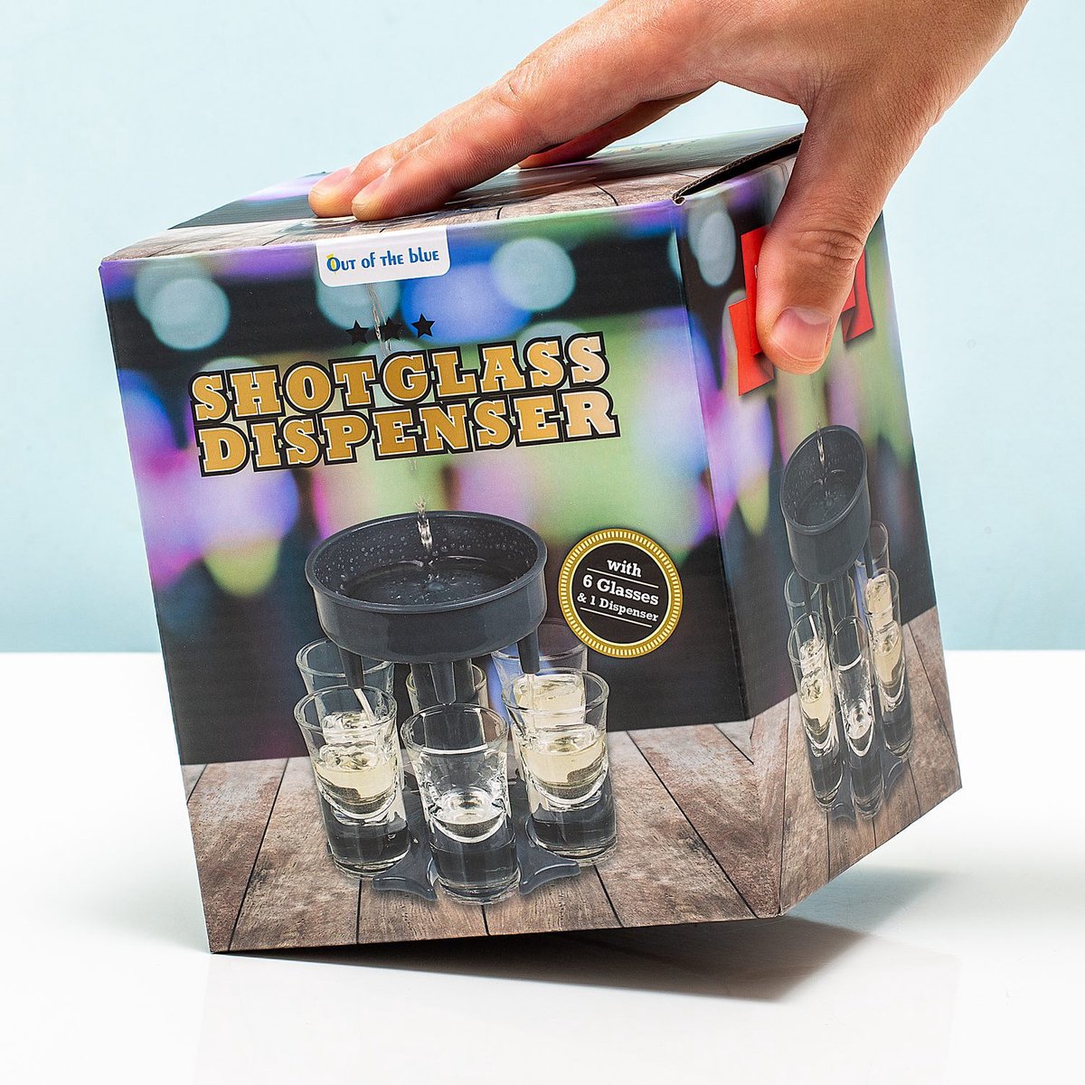 Shotglazen - 6x stuks - glas/kunststof - drank dispenser - shotjes - shotglaasjes - drankspel