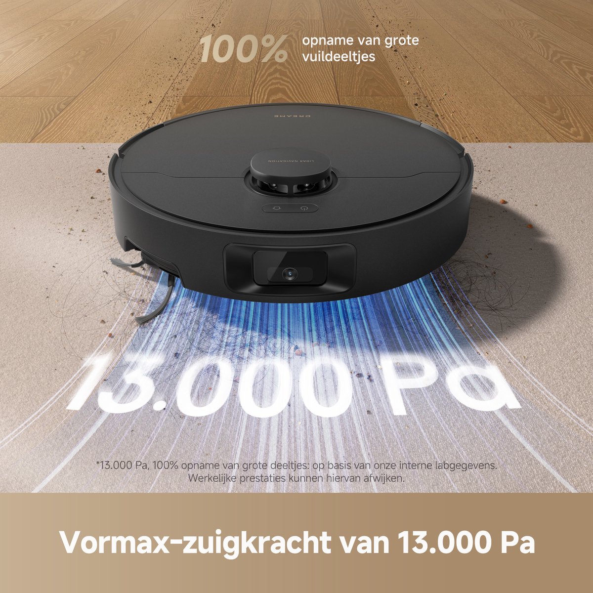 Dreame D20 Pro Plus - Robotstofzuiger met Dweil en Automatisch Leegstation - 13.000 Pa Zuigkracht - Anti-haarverstrikkingstechnologie - Zwart — afbeelding 6