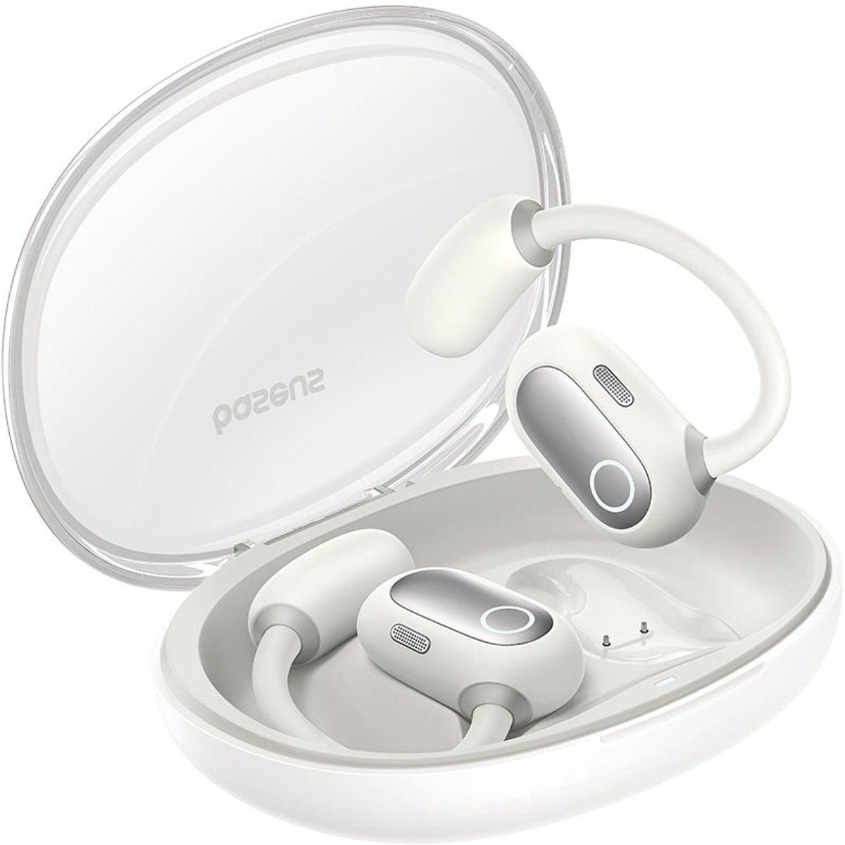 Baseus Eli Sport 1 | Open-Ear Oordopjes | Met Nekband | Sport Oordopjes | Geschikt voor Hardlopen Wielrennen Reizen etc | Waterdicht IPX4 | Draadloze Oortjes | Stellar Wit