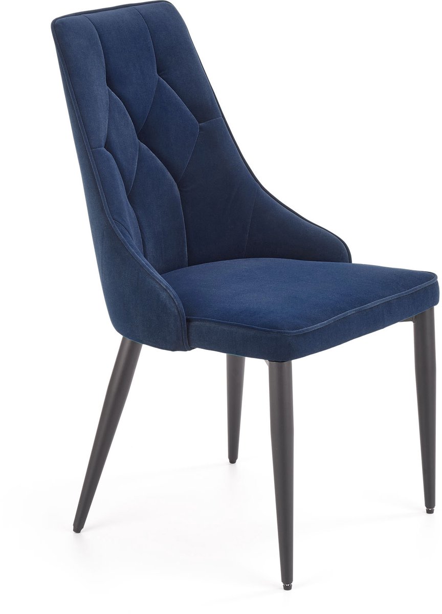 Luxury4Home FABRO W133 - Eetkamerstoel - Elegant - Blauw - Velours